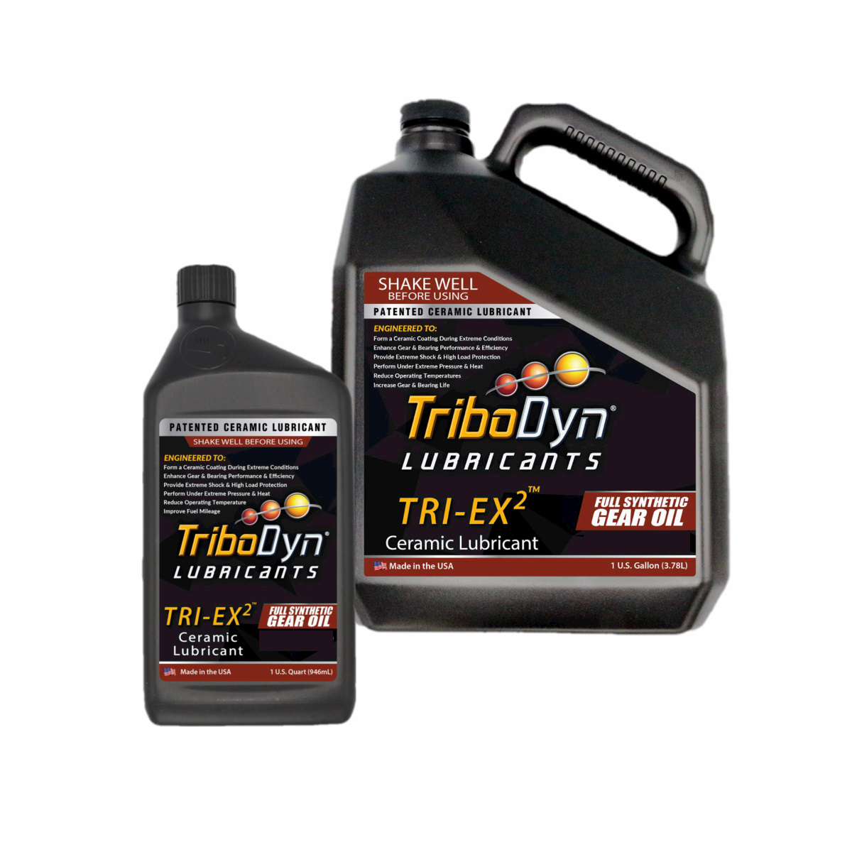 TriboDyn TRI-EX 2 Aceite sintético para engranajes 75w90 con revestimiento  cerámico (1 galón, 75W-90)