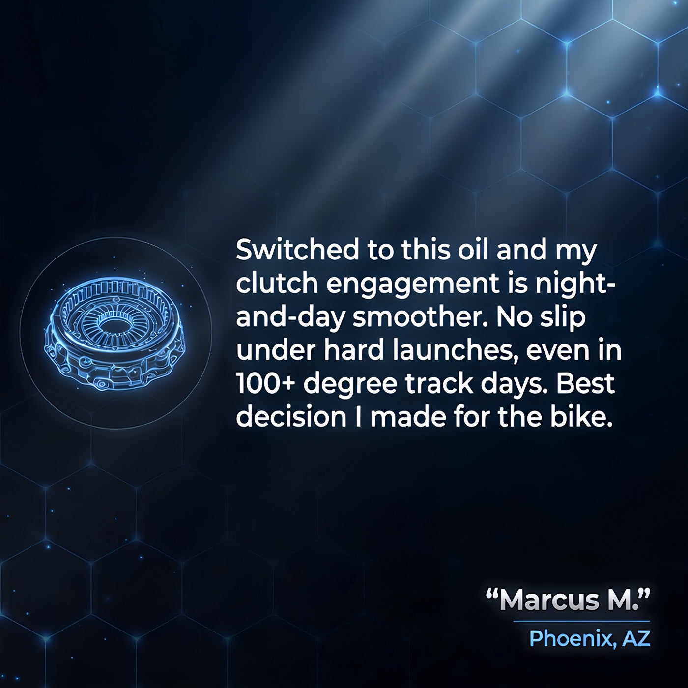TriboDyn 10W-40 JASO MA2 Full Synthetic Motorcycle Oil customer review – perfect wet-clutch performance and smooth shifting