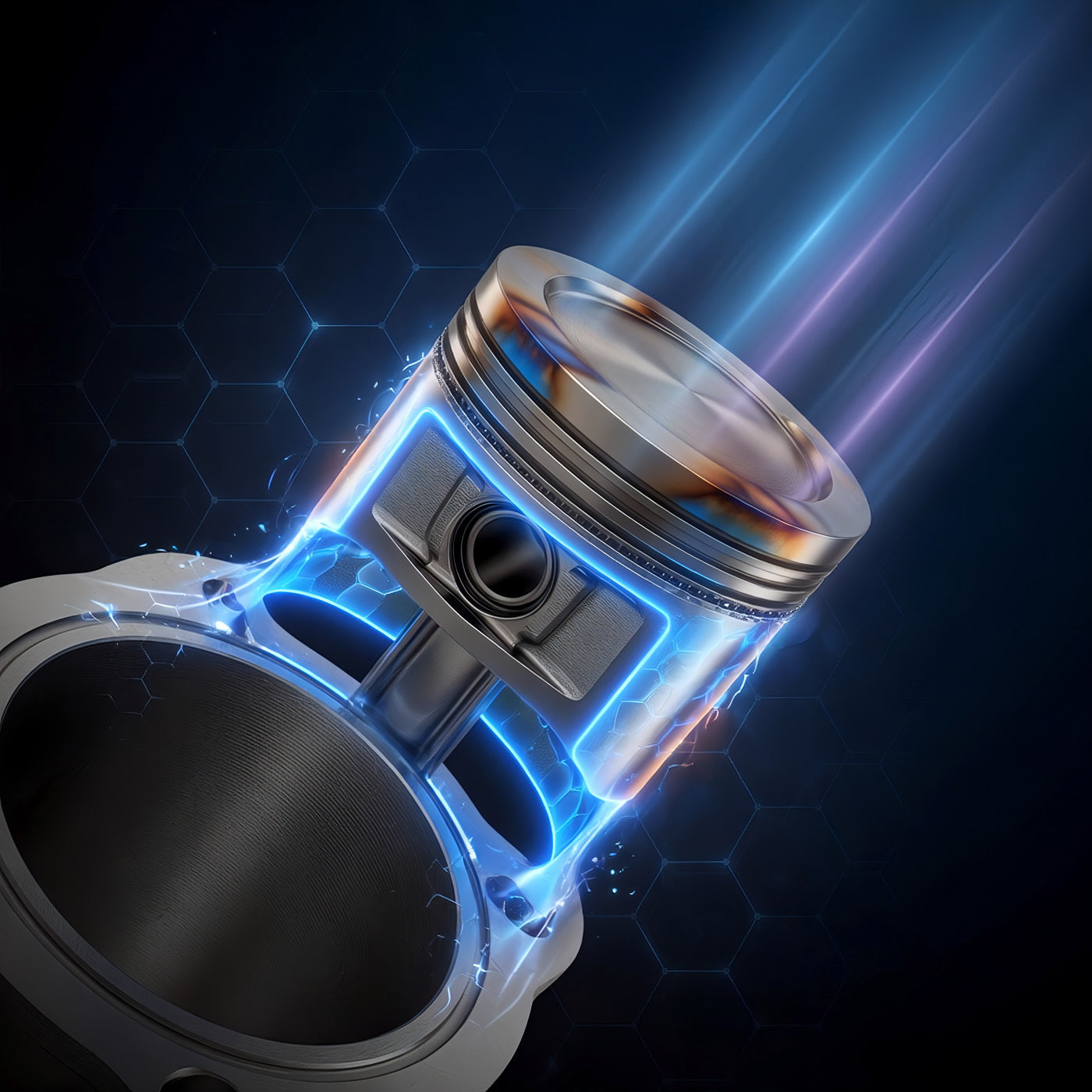 TriboDyn 2-Cycle Oil with patented ceramic coating technology protecting 2-stroke engine components from friction and wear