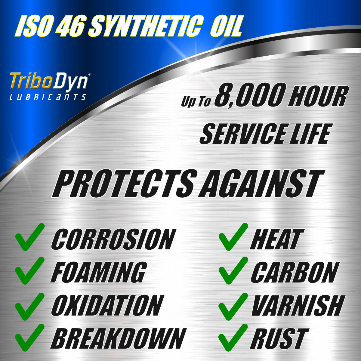 TriboDyn Tri-Guard 3046 ISO 46 Non-Detergent Rotary Screw Synthetic Compressor Oil - CoolBlueOil.com