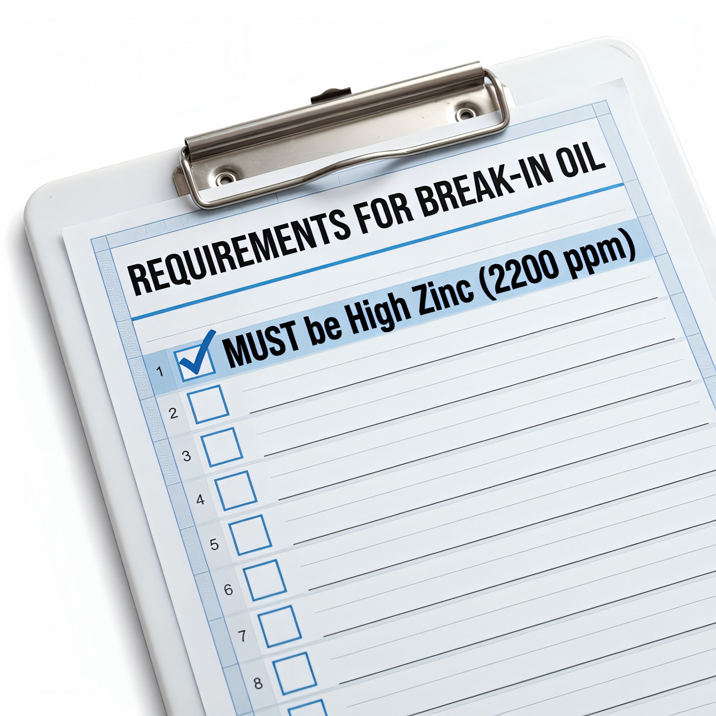 TriboDyn Break-In 30W Motor Oil – MUST be High Zinc (2200 ppm) for critical break-in protection