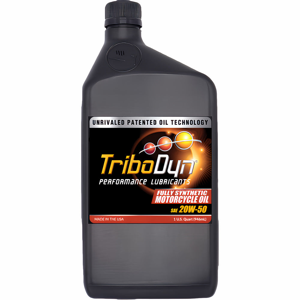 TriboDyn 20W-50 Full Synthetic Motorcycle Oil 1 quart bottle – JASO MA2 full synthetic motorcycle engine oil