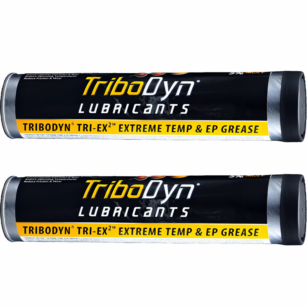 TriboDyn TRI-EX2 Extreme Temp & EP Grease 2-pack of cartridges – 5% Moly high-performance grease for extreme temperature and extreme pressure protection