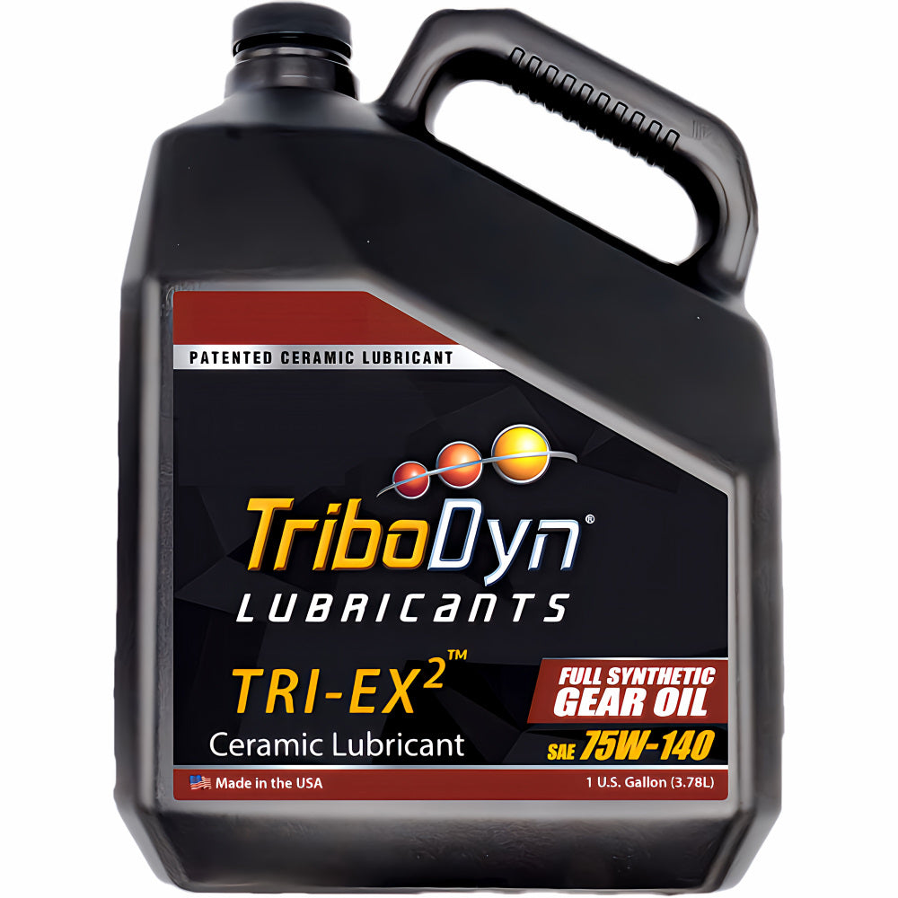 TriboDyn TRI-EX2 Full Synthetic SAE 75W-140 Gear Oil 1 gallon jug – patented ceramic lubricant full synthetic gear oil