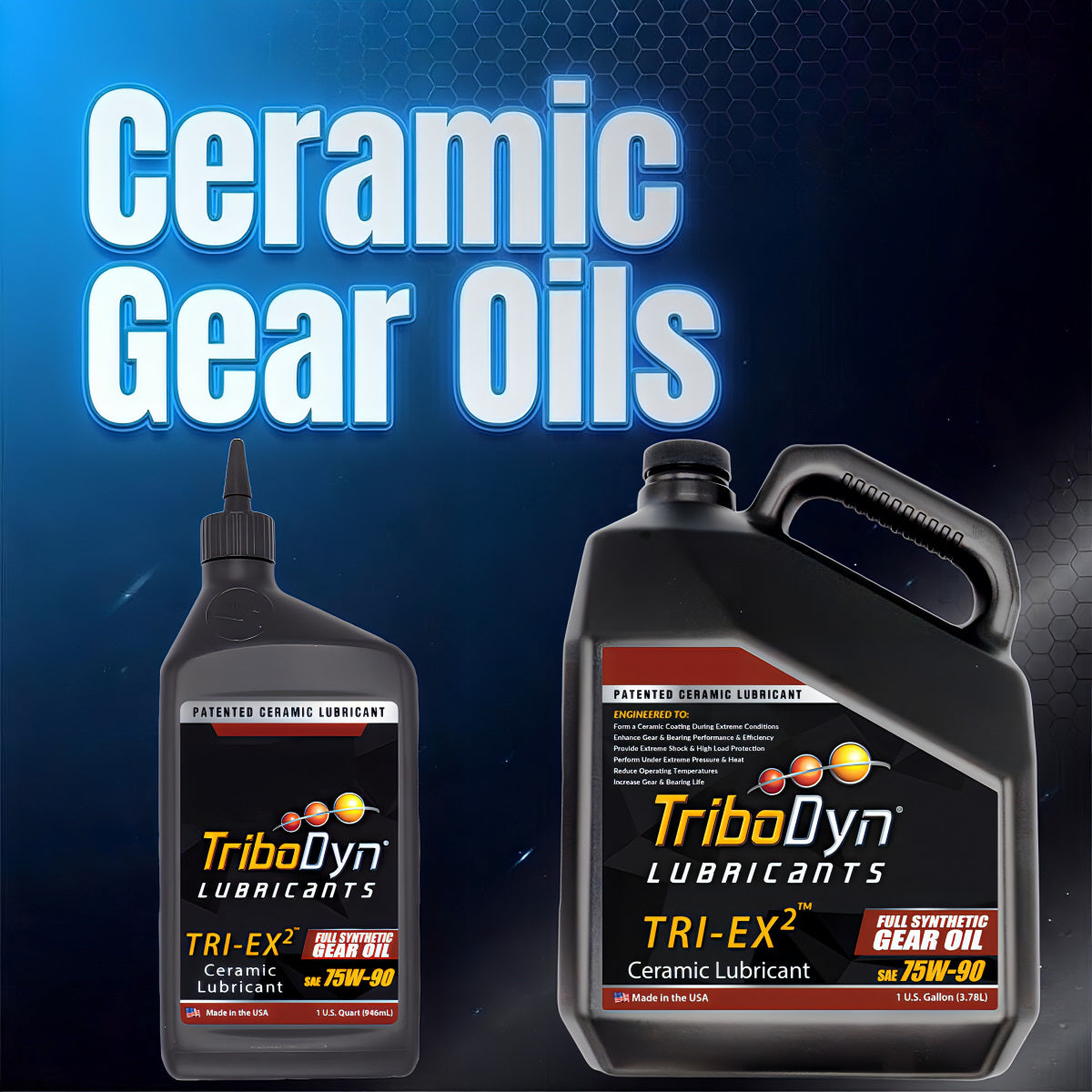 TRI-EX² Gear Oils by TriboDyn – High-performance synthetic gear oils with patented ceramic technology for differentials and transmissions