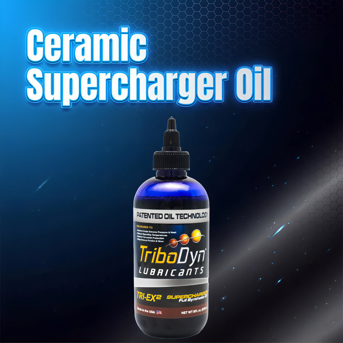 Ceramic Supercharger Oil by TriboDyn – Patented ceramic technology for superior protection in superchargers and high-performance engines