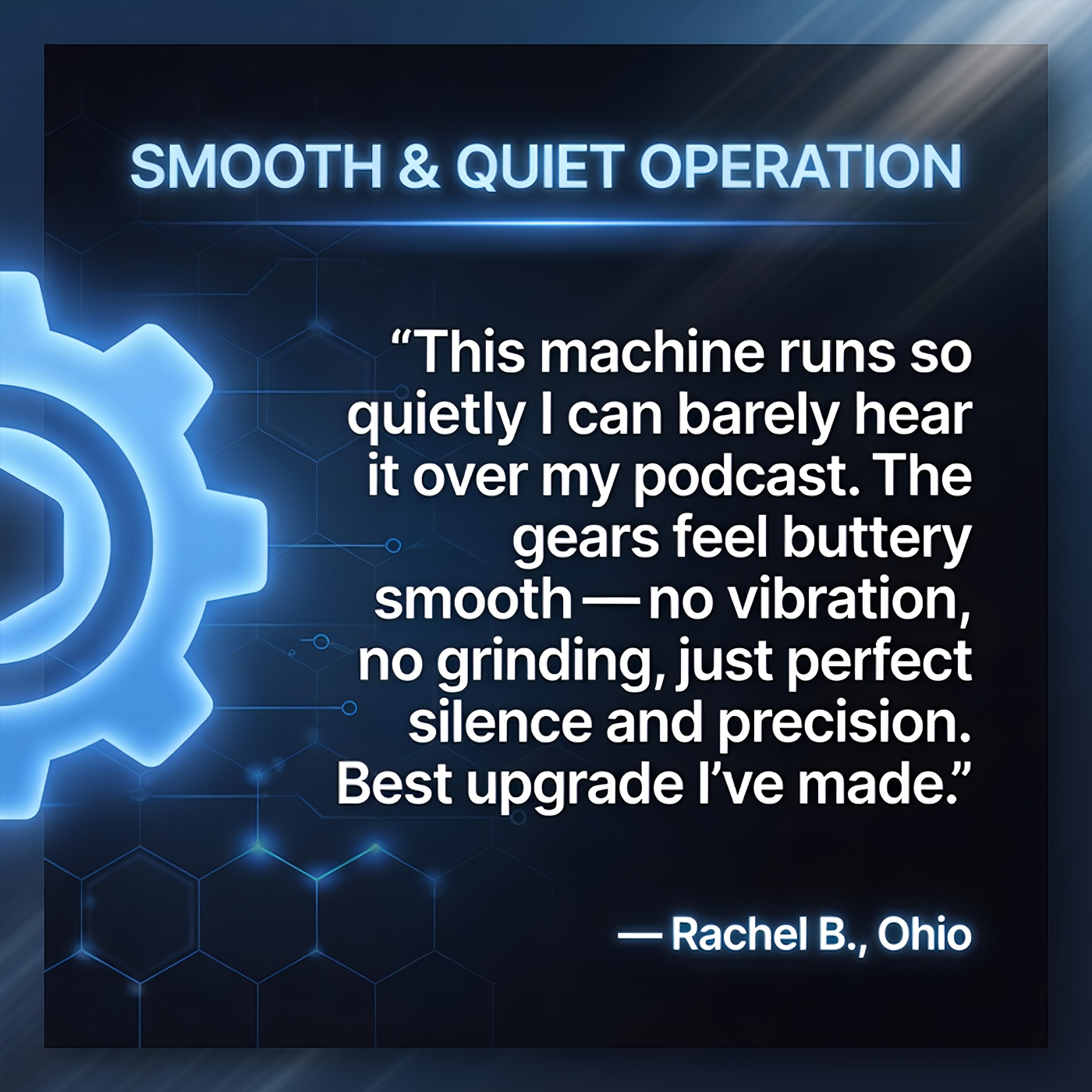 Customer review of TriboDyn TRI-EX 75W-90 Limited Slip gear oil providing smooth and quiet operation