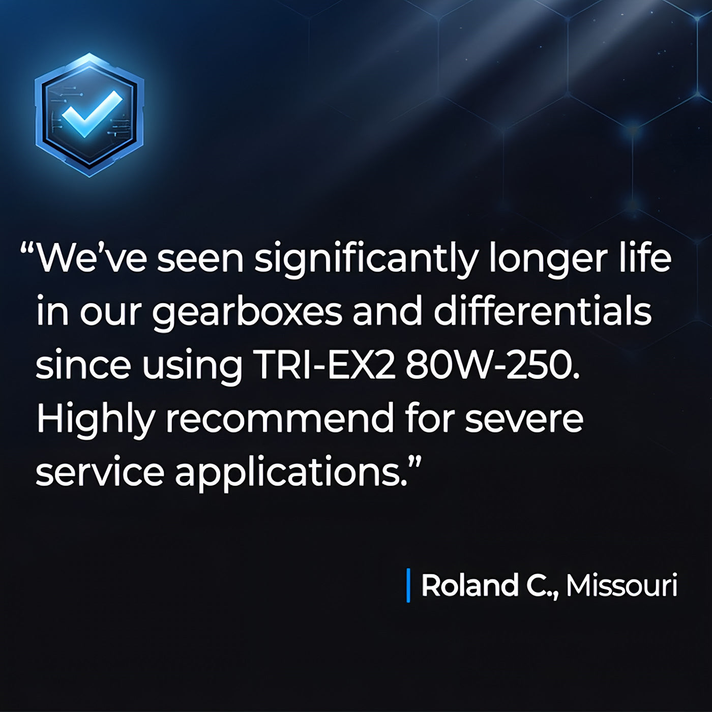 TriboDyn TRI-EX2 80W-250 Full Synthetic Gear Oil customer review – extended component life