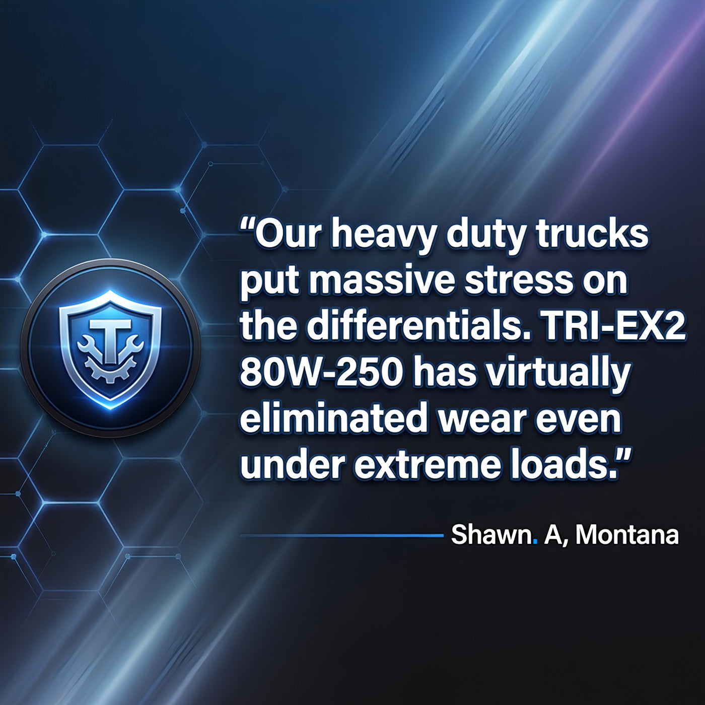 TriboDyn TRI-EX2 80W-250 Full Synthetic Gear Oil customer review – extreme pressure and shock load protection