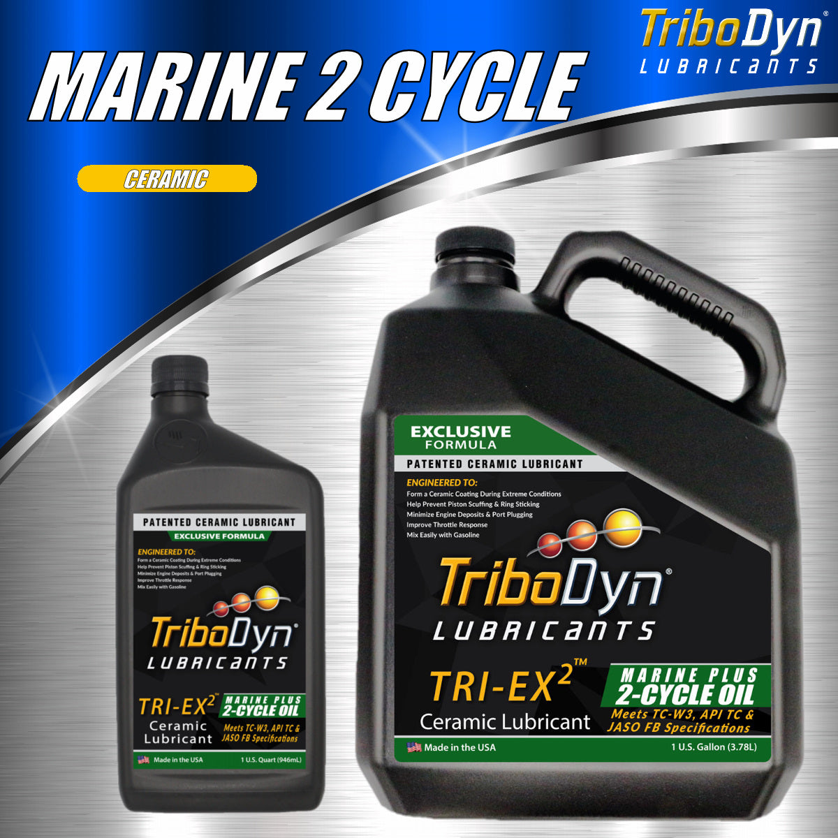 TriboDyn Marine Plus 2 Stroke Oil with Ceramic Coating - CoolBlueOil.com