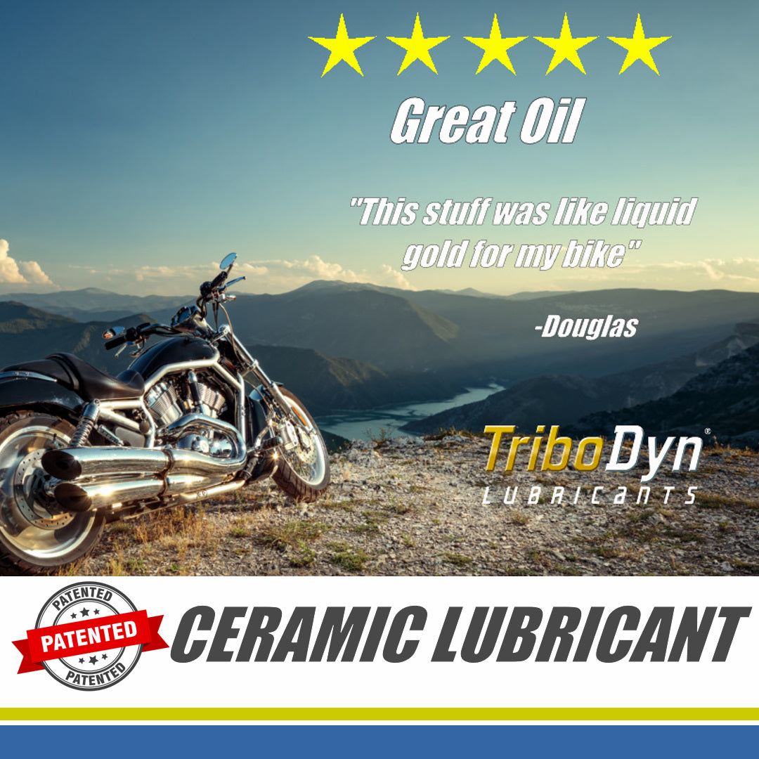 TriboDyn Synthetic 20W50 VTwin Motorcycle Oil with Ceramic Coating - CoolBlueOil.com