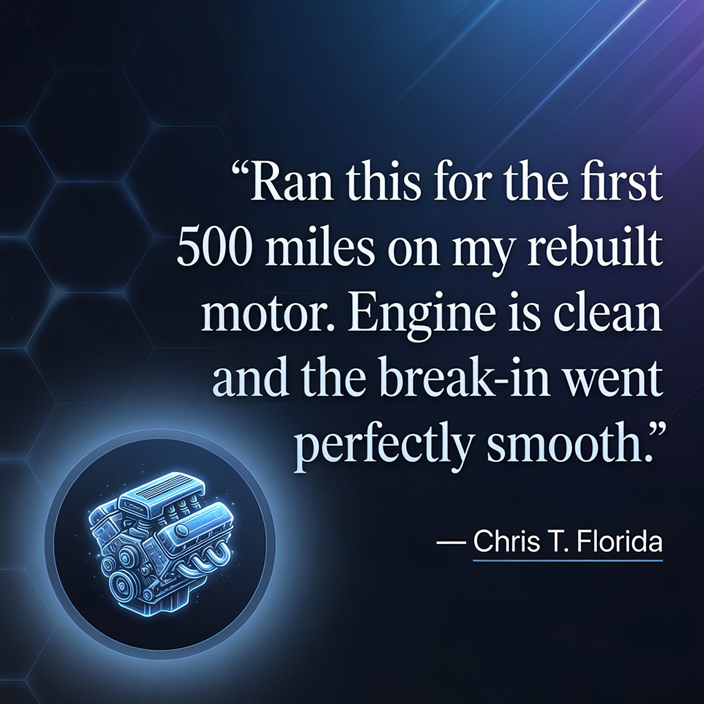 TriboDyn Break-In 30W Motor Oil customer review – excellent zinc level for new engine build