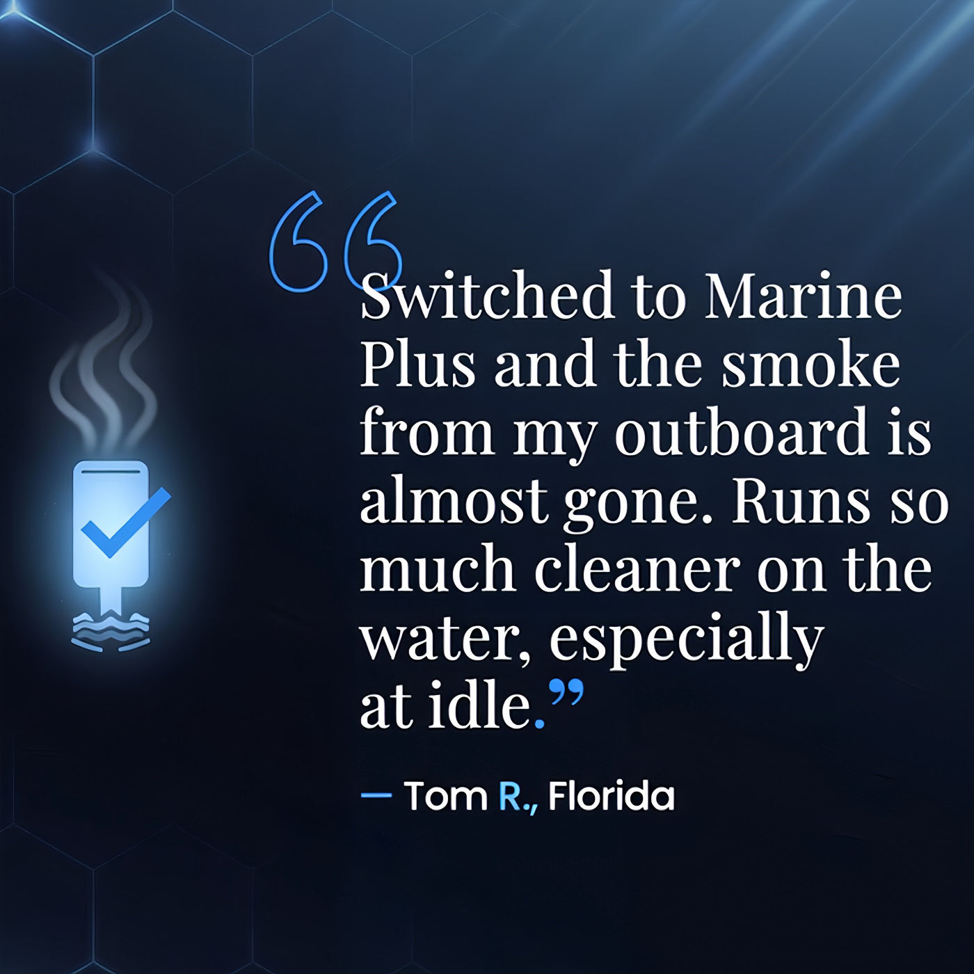 TriboDyn Marine Plus 2-Cycle Oil customer review – low smoke and clean running performance in outboards