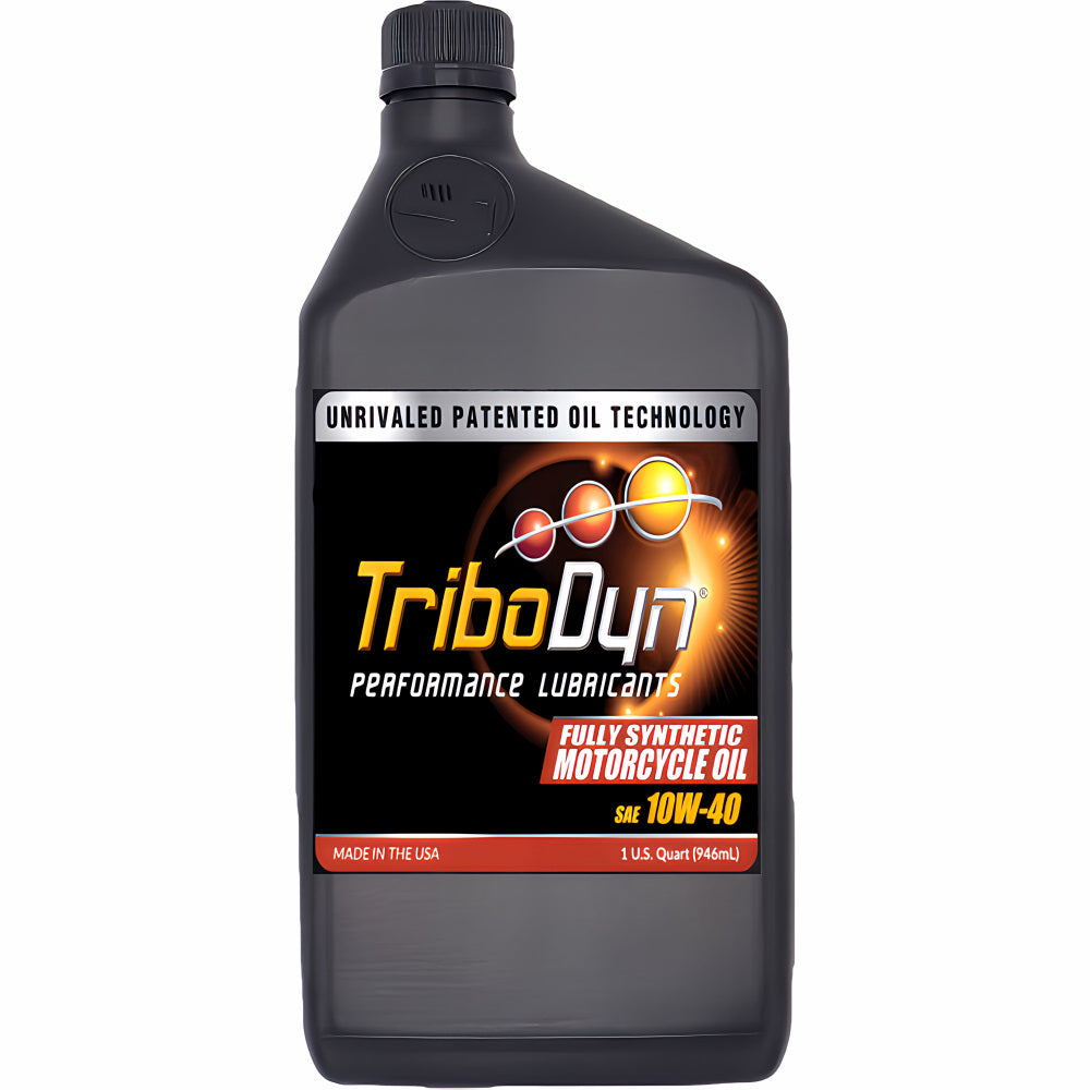 TriboDyn 10W-40 Full Synthetic Motorcycle Oil 1 quart bottle – JASO MA2 full synthetic motorcycle engine oil