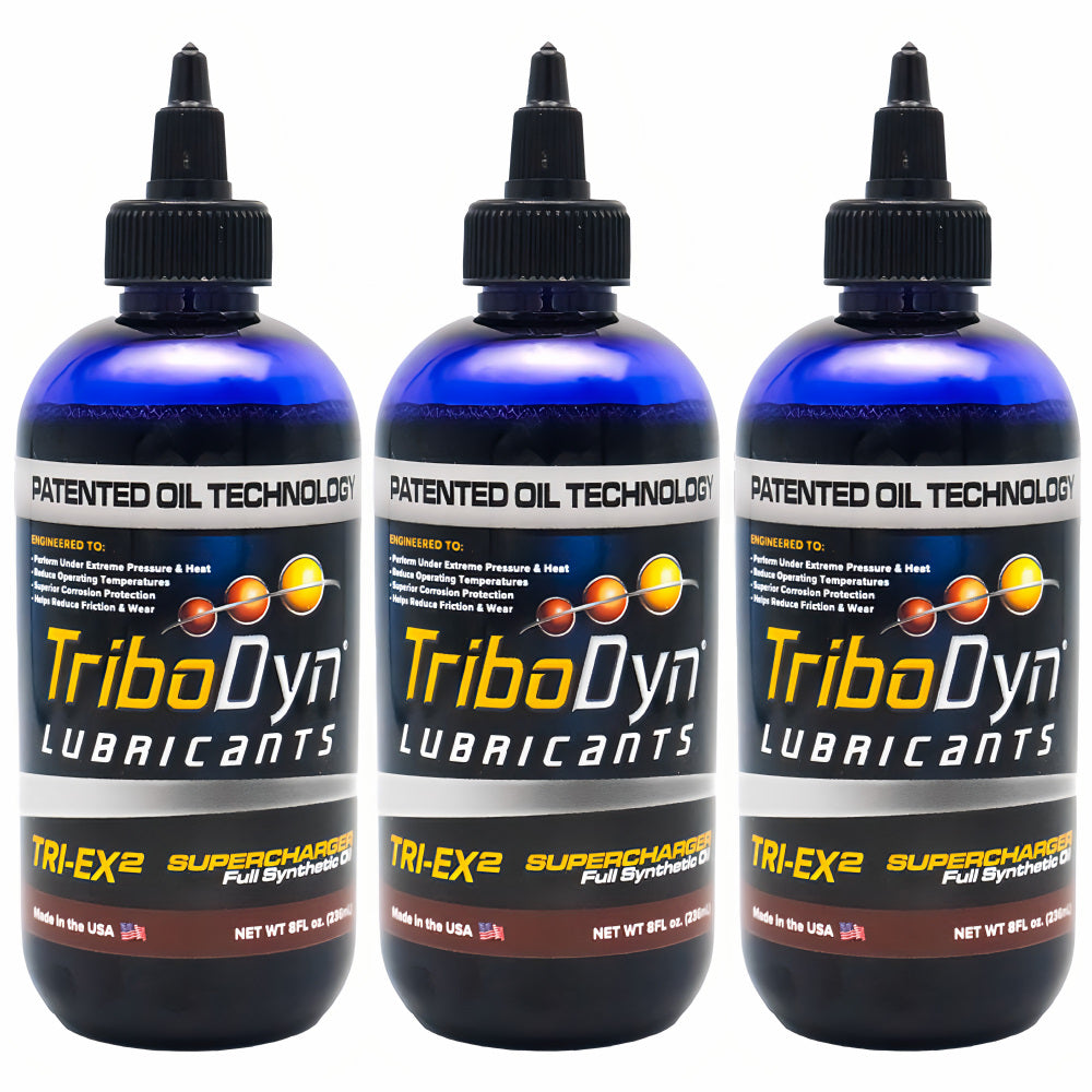 TriboDyn Ceramic Supercharger Oil TRI-EX² – Patented ceramic technology for superior protection, reduced friction, and quieter supercharger operation 3 pack for multiple oil changes