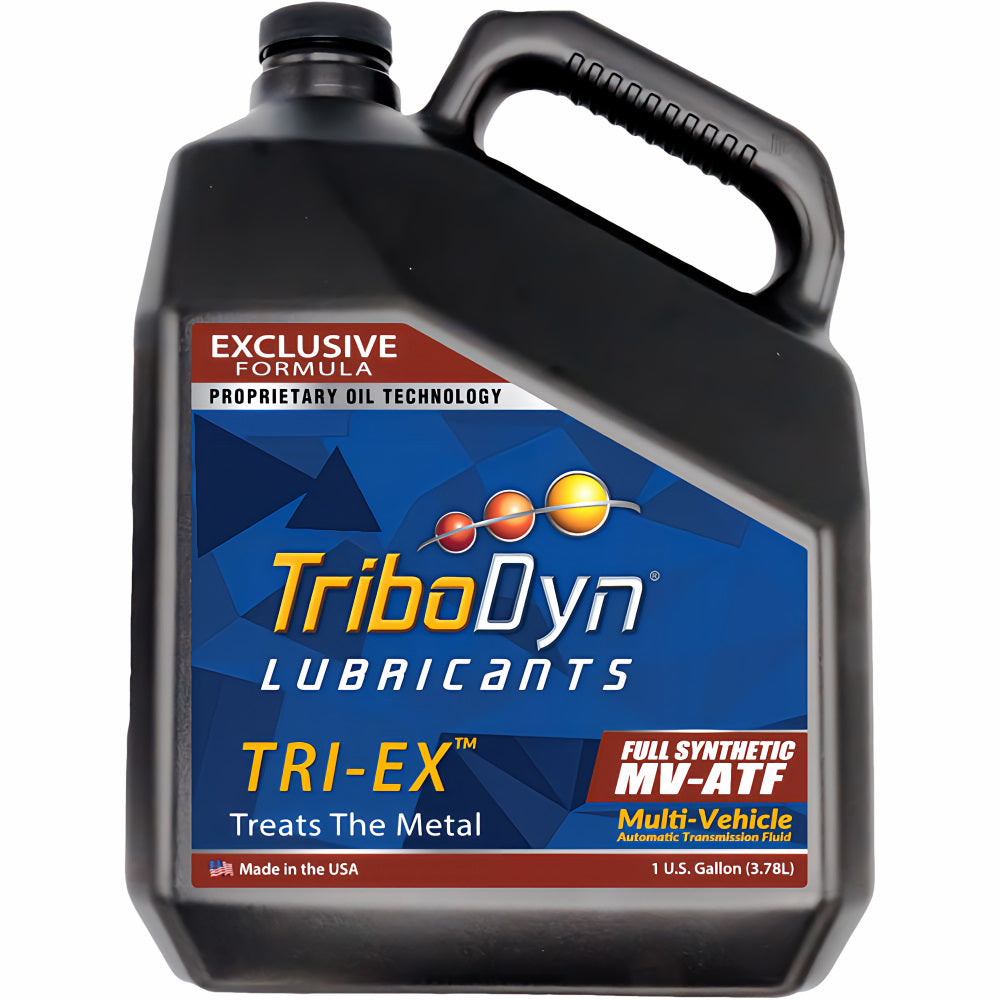 TriboDyn TRI-EX Full Synthetic MV-ATF Multi-Vehicle Automatic Transmission Fluid 1 gallon jug – proprietary oil technology treats the metal