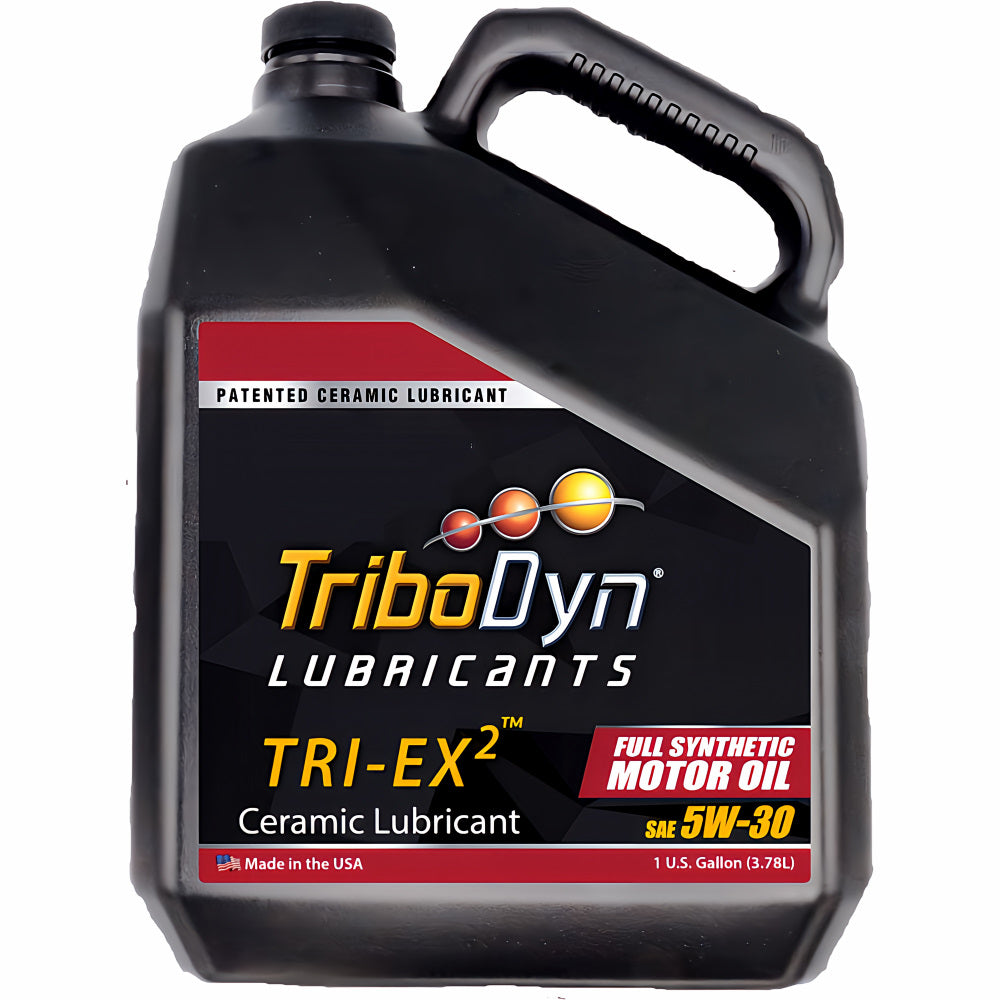 TriboDyn TRI-EX2 5W-30 Full Synthetic Motor Oil 1 gallon jug – patented ceramic lubricant full synthetic motor oil