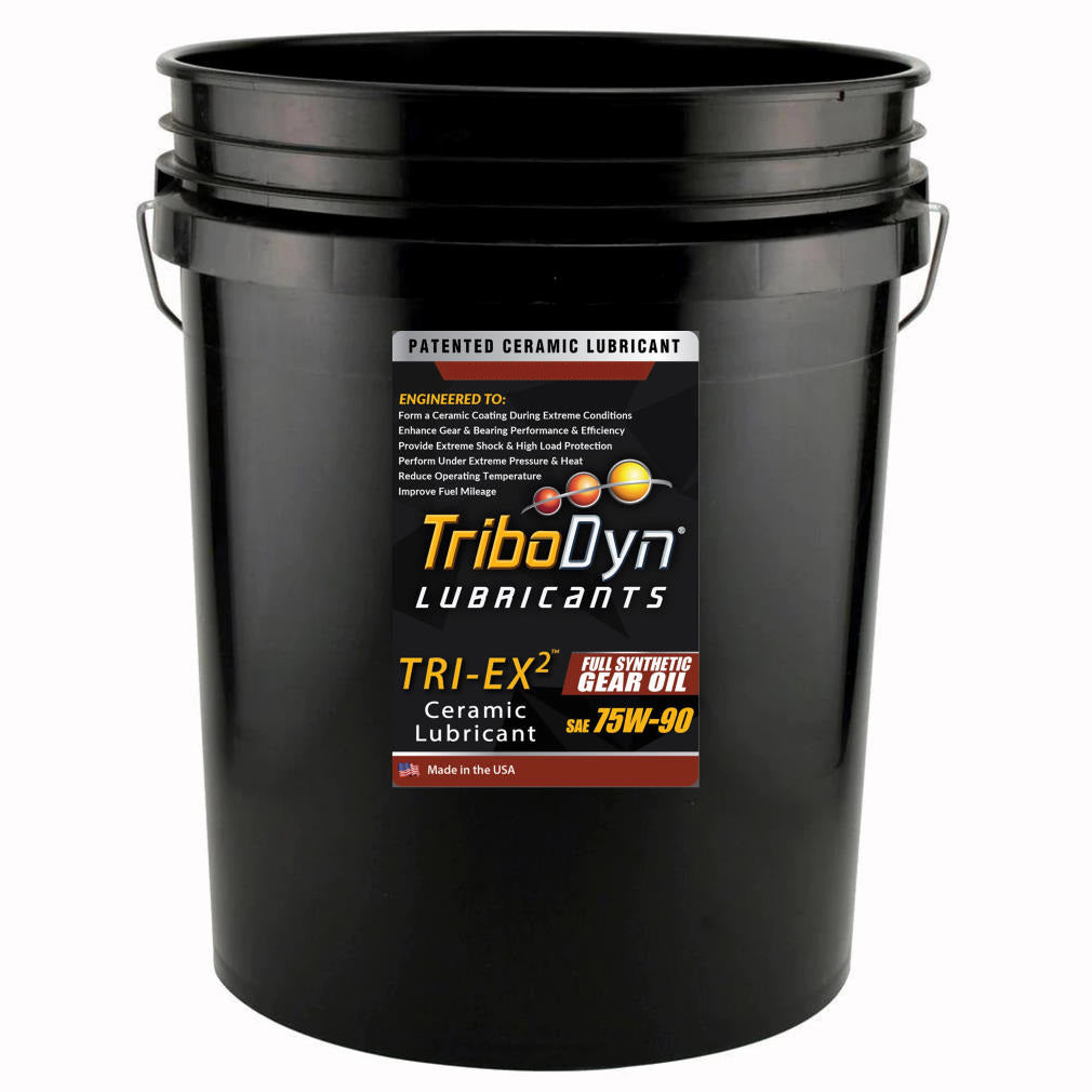 TriboDyn TRI-EX2 Full Synthetic SAE 75W-90 Gear Oil 5 gallon pail – patented ceramic lubricant full synthetic gear oil