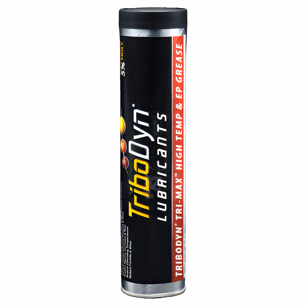 TriboDyn TRI-MAX High Temp & EP Grease 14 oz cartridge – patented ceramic lubricant with 5% Moly for extreme pressure, high temperature, and heavy-duty applications
2. 12-Pack of 14 oz Cartridges with Box