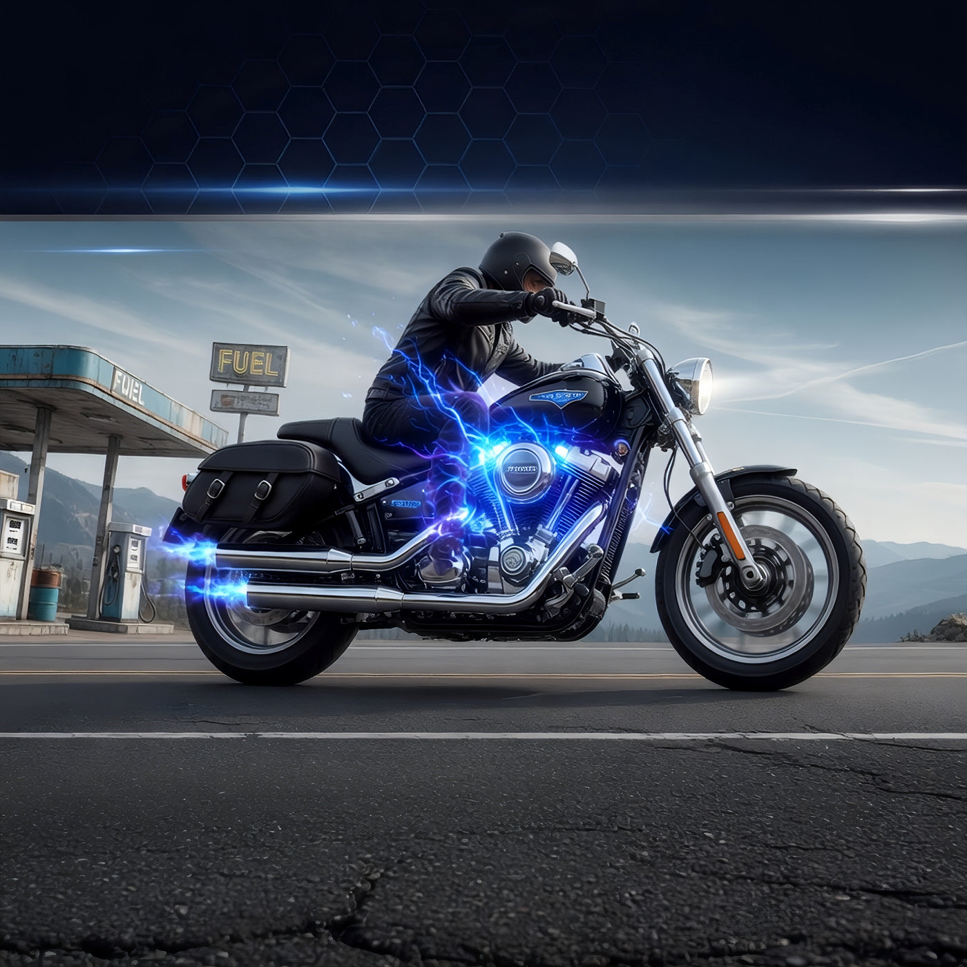 TriboDyn TRI-EX² 20W-50 V-TWIN Synthetic Motorcycle Oil delivering increased horsepower and better fuel mileage